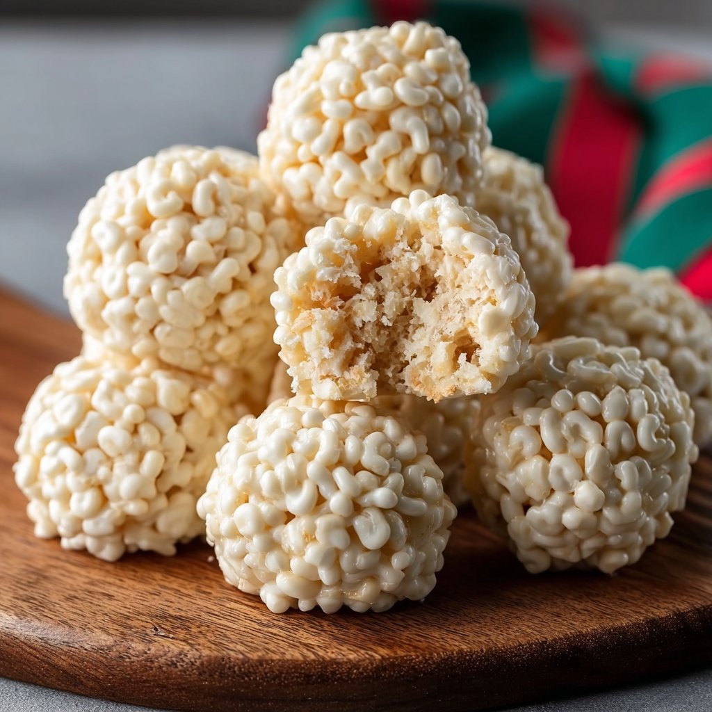 White Chocolate Rice Krispie Balls