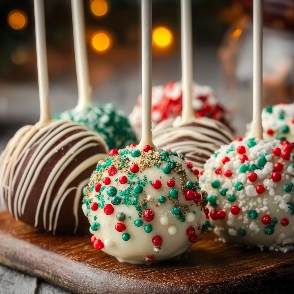 Festive Christmas Cake Pops