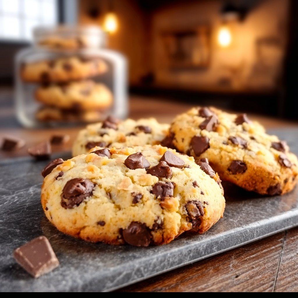 Sweet Chocolate Chip and Toffee Shortbread Cookies