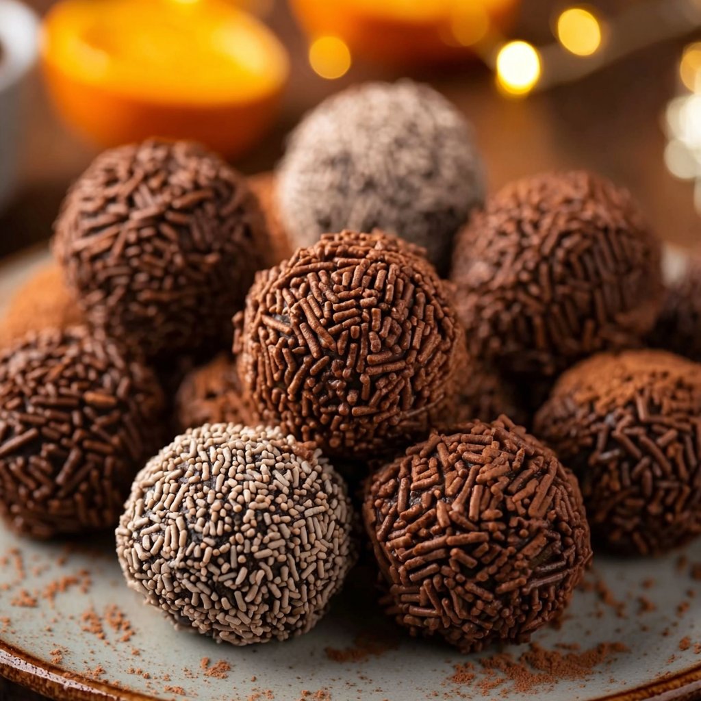Festive Orange Chocolate Christmas Truffles