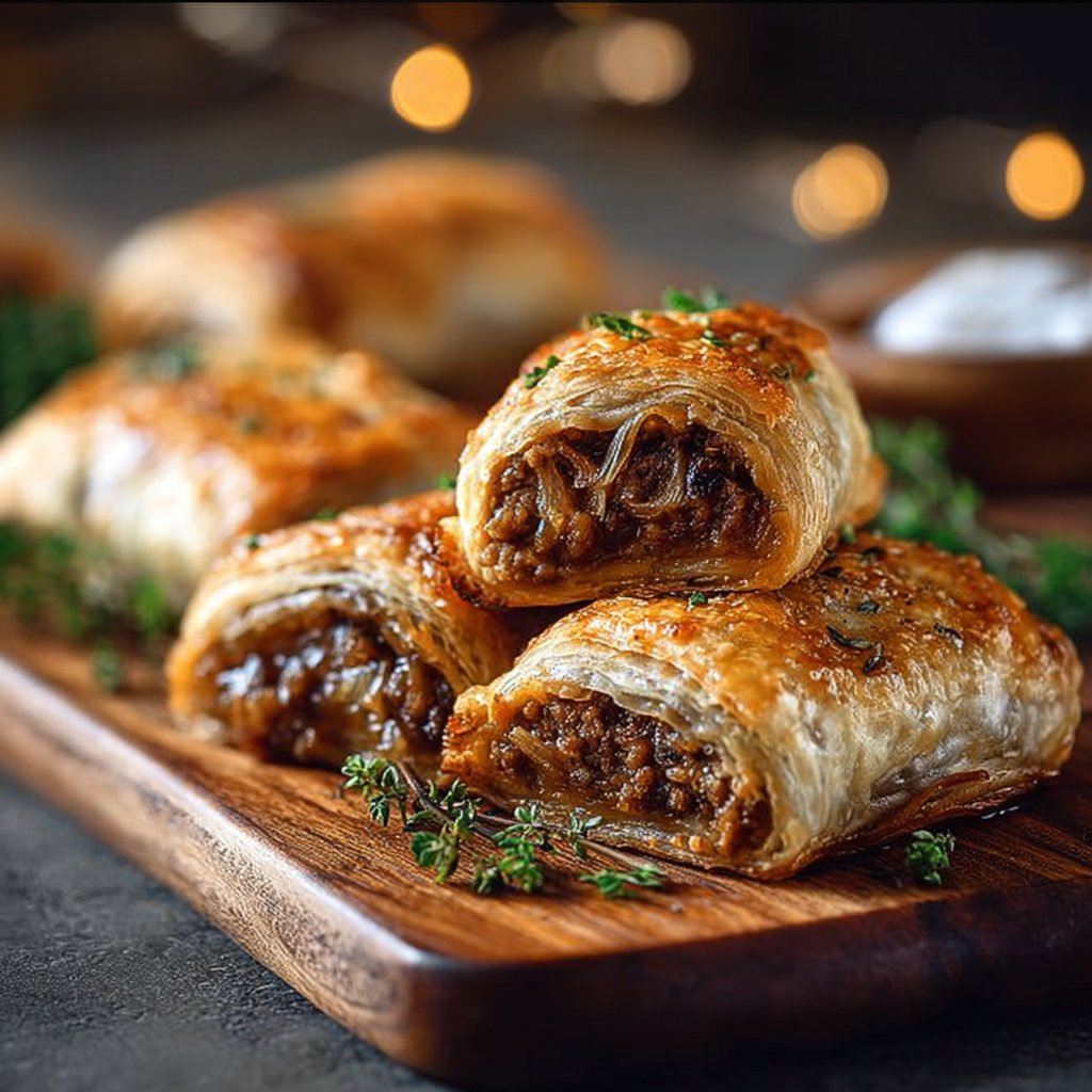 Savory French Onion Sausage Rolls