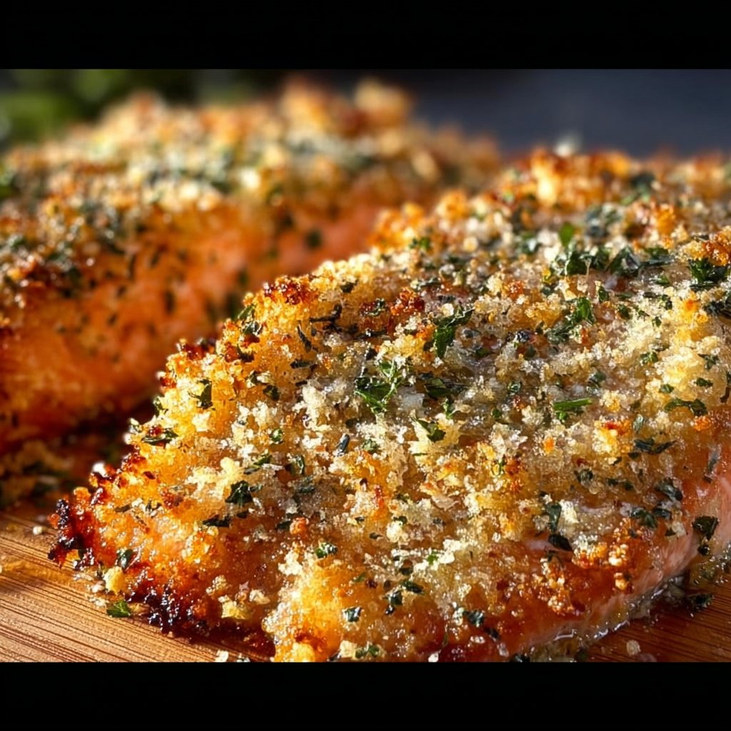 Irresistibly Crispy Parmesan Salmon Bake