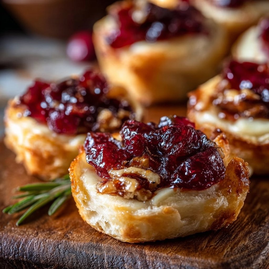 Baked Cranberry Brie Bites