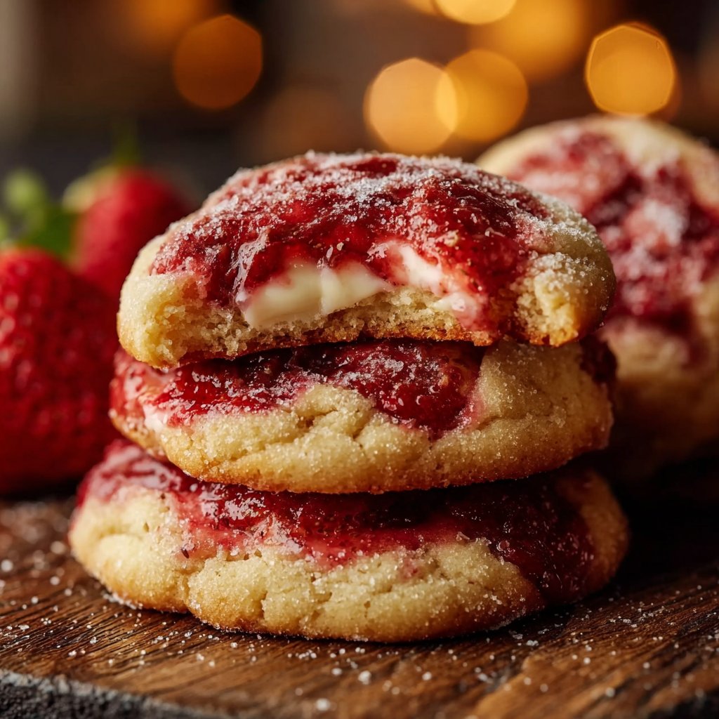Strawberry Cheesecake Cookies