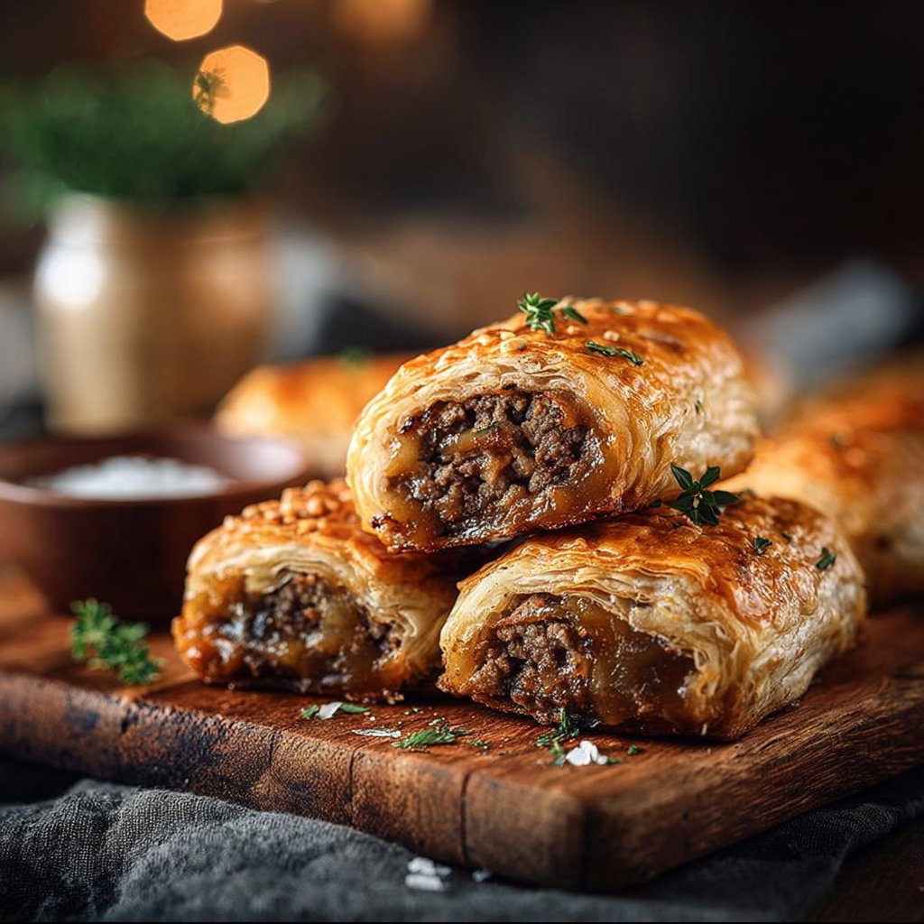 Savory French Onion Sausage Rolls