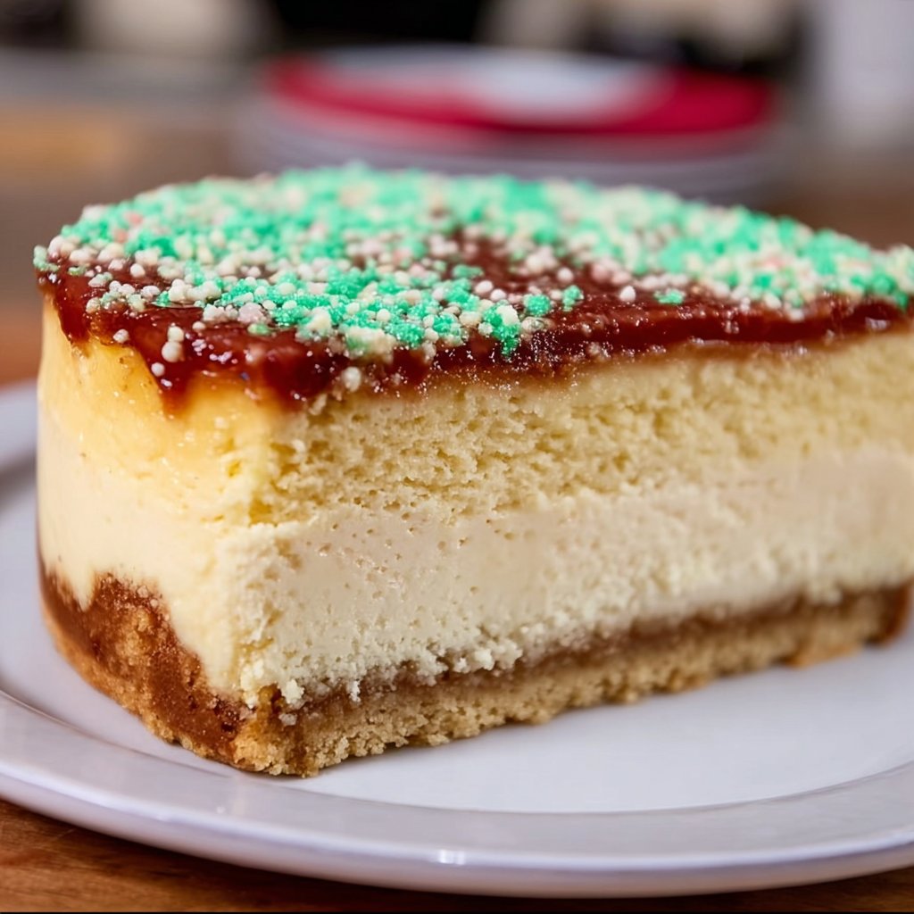 The recipe is not found in the provided text. The text mentions several cheesecake recipes by name and links to websites, but does not contain the actual ingredients or instructions for any recipe.