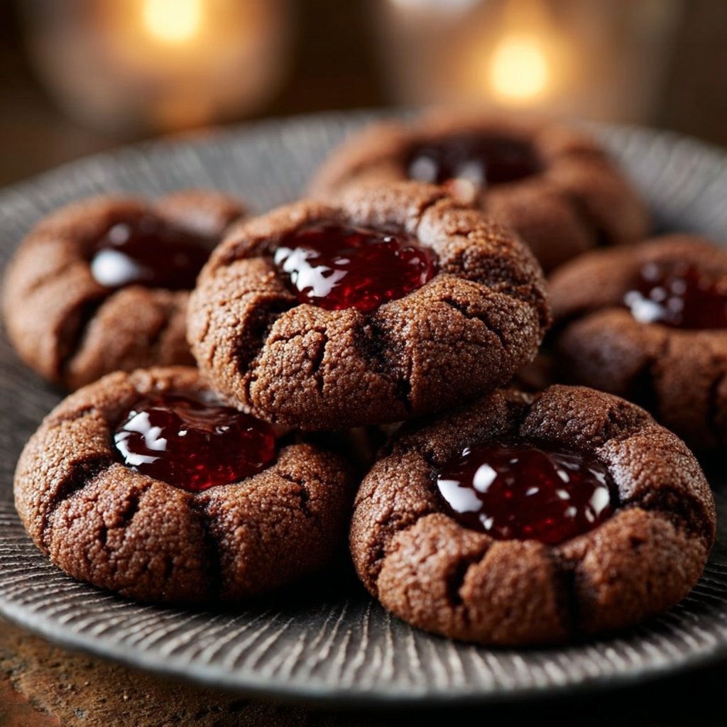 Quick & Easy Chocolate Thumbprint Cookies