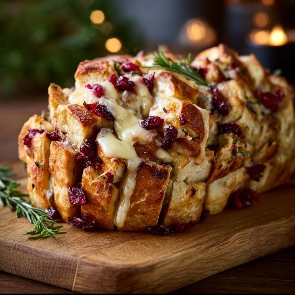 Pull-Apart Bread with Cranberry & Brie