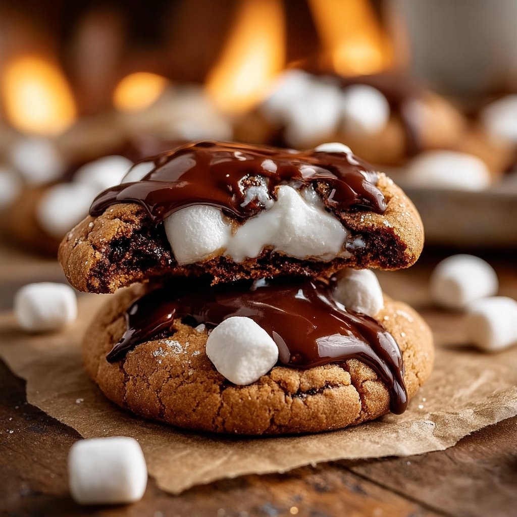 Marshmallow Hot Cocoa Surprise Cookies