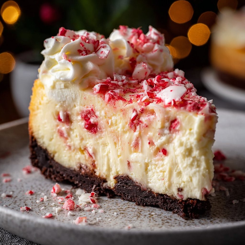 White Chocolate Peppermint Cheesecake