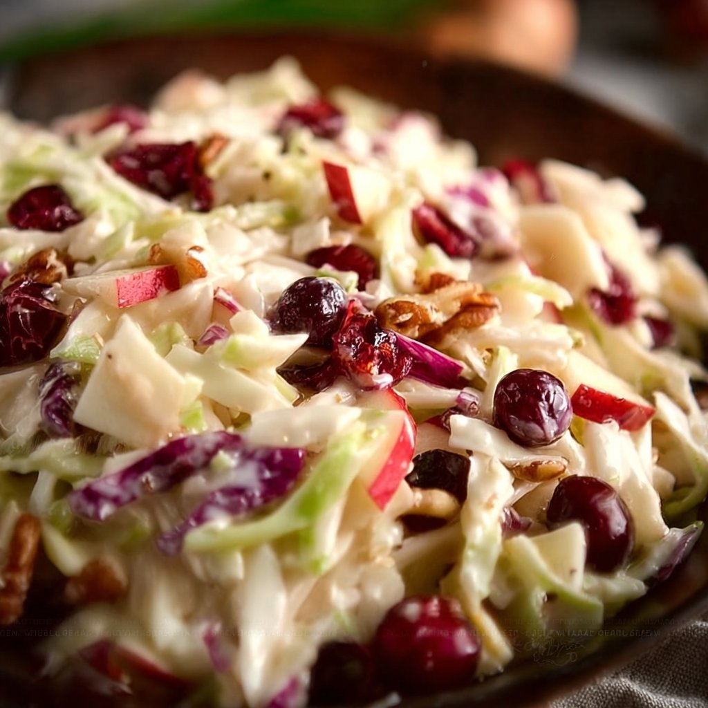 Zesty Apple Cranberry Coleslaw