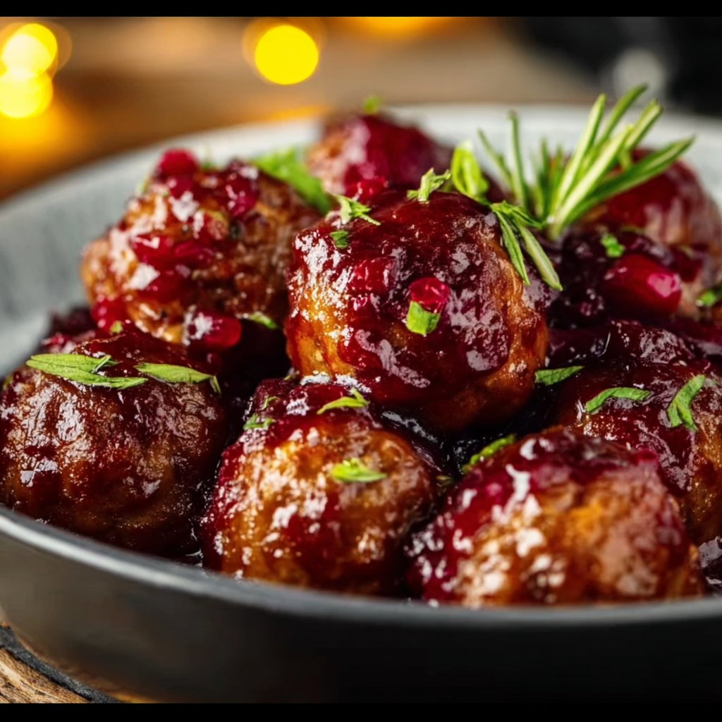 Best Christmas Cranberry Meatballs