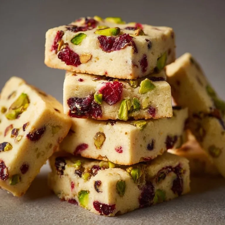 Cranberry Pistachio Shortbread cookies with festive decoration