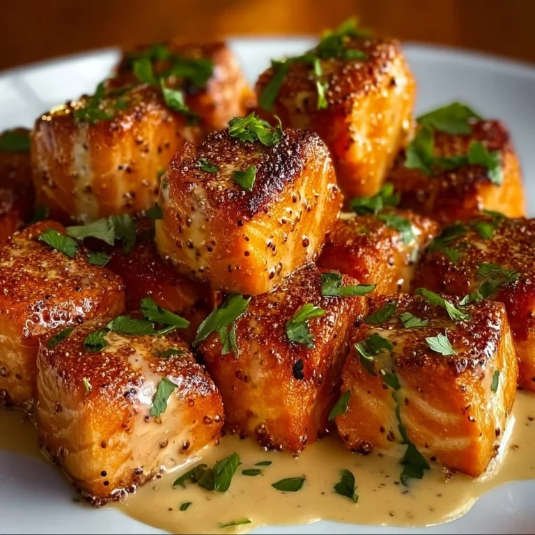 Crispy Bang Bang Salmon Bites ready to be served