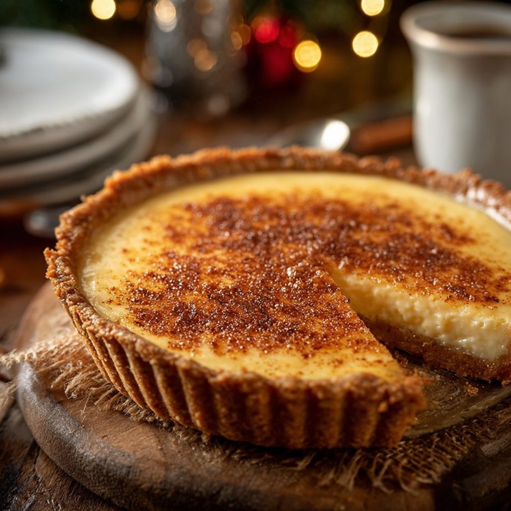 Christmas Eve Cinnamon-Vanilla Custard Pie