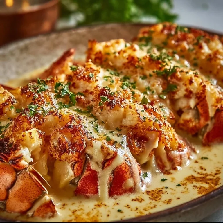 Decadent French Lobster Thermidor served in a creamy sauce