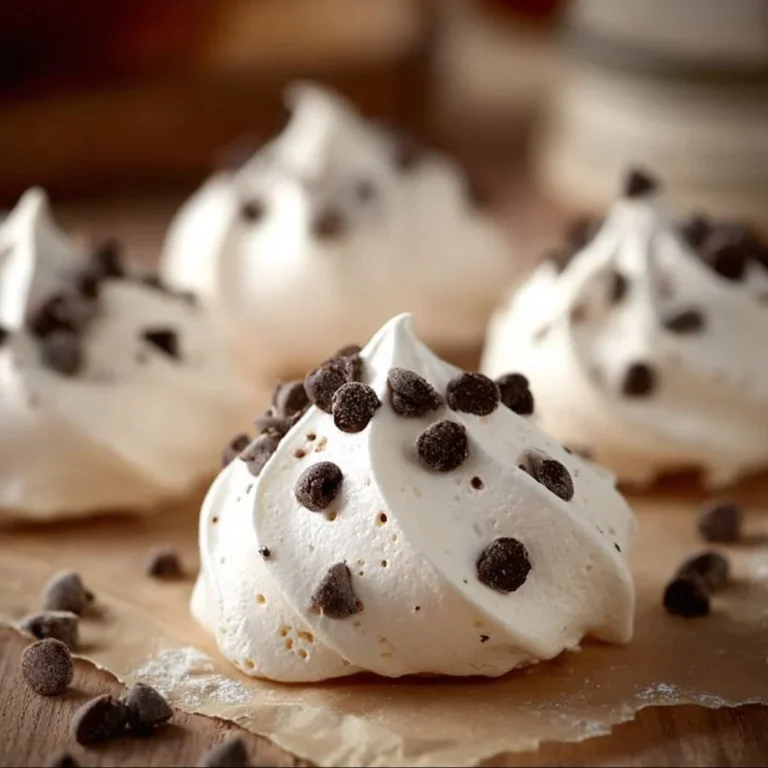 Plate of delicious homemade forgotten cookies fresh from the oven.