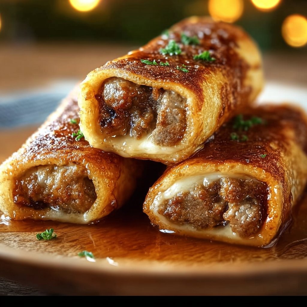 Sausage French Toast Roll Ups