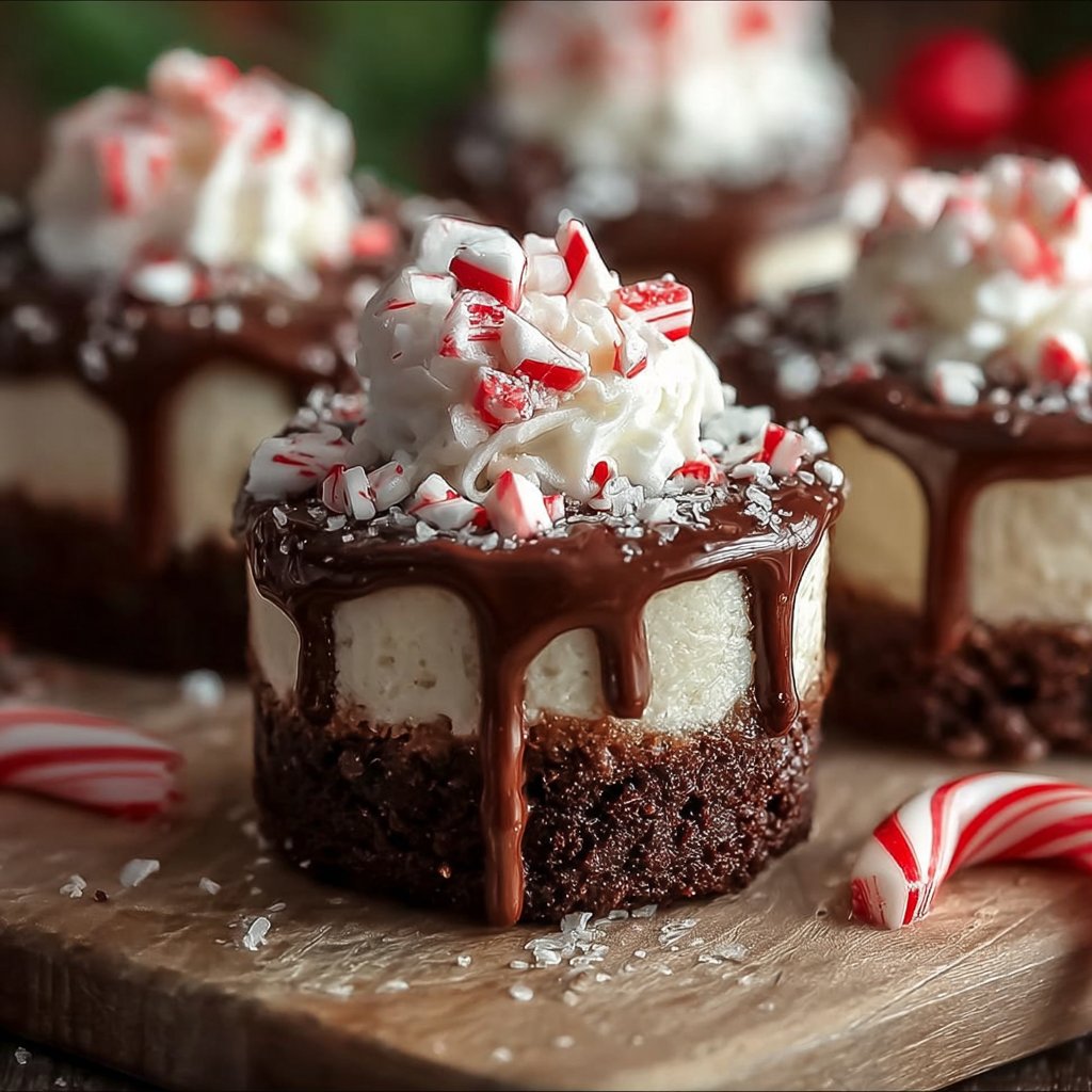 Easy Peppermint Hot Cocoa Cheesecake Bites