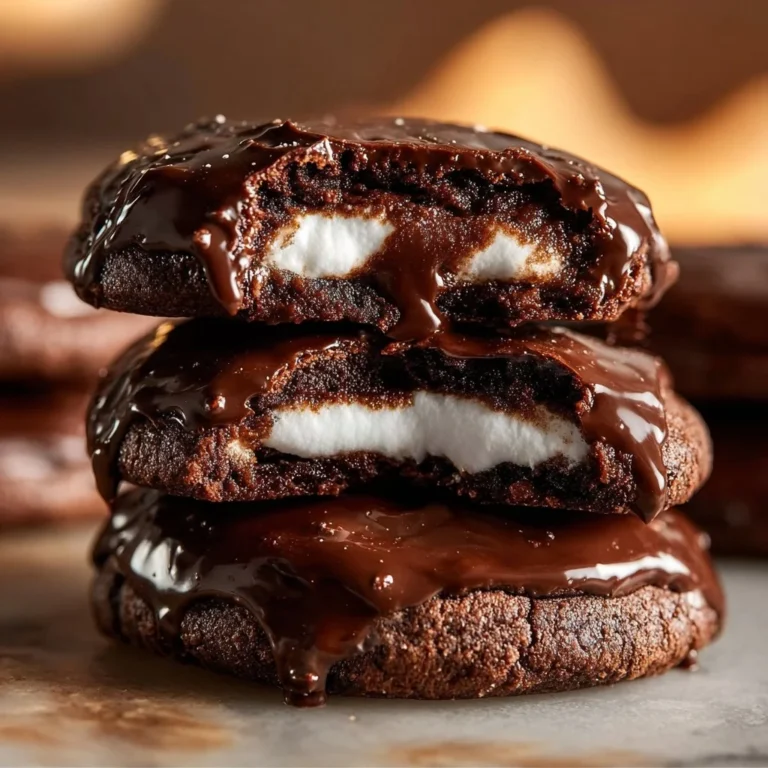 Marshmallow Hot Cocoa Surprise Cookies on a cooling rack, topped with mini marshmallows.