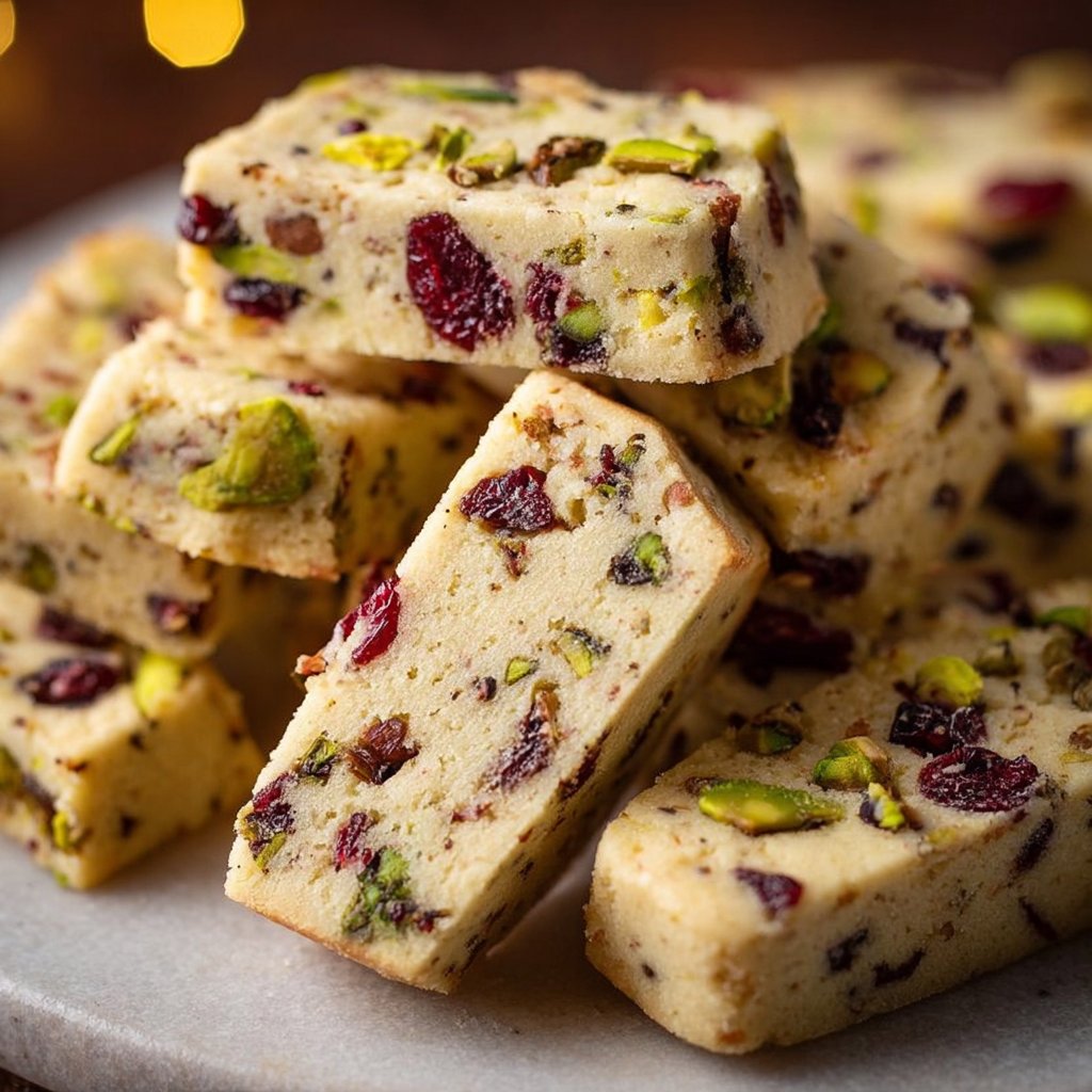 Cranberry Pistachio Shortbread