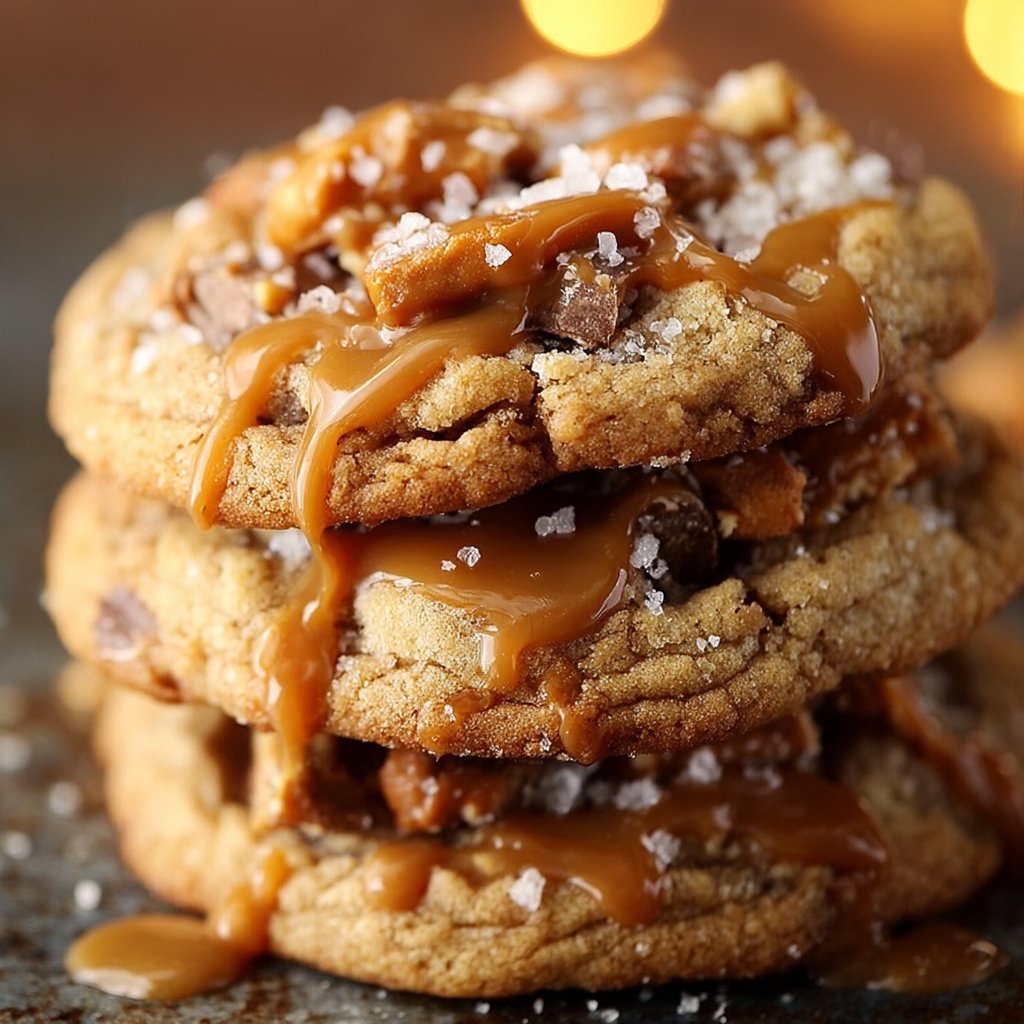 Salted Caramel Crunch Cookies