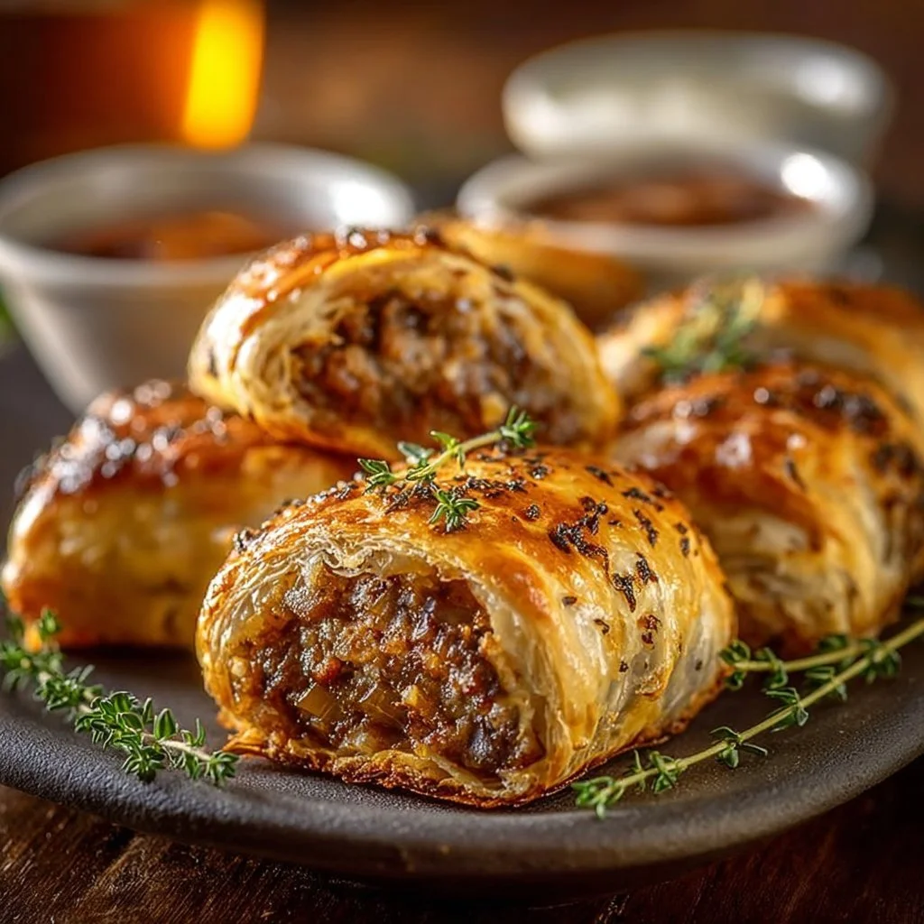 Savory French Onion Sausage Rolls