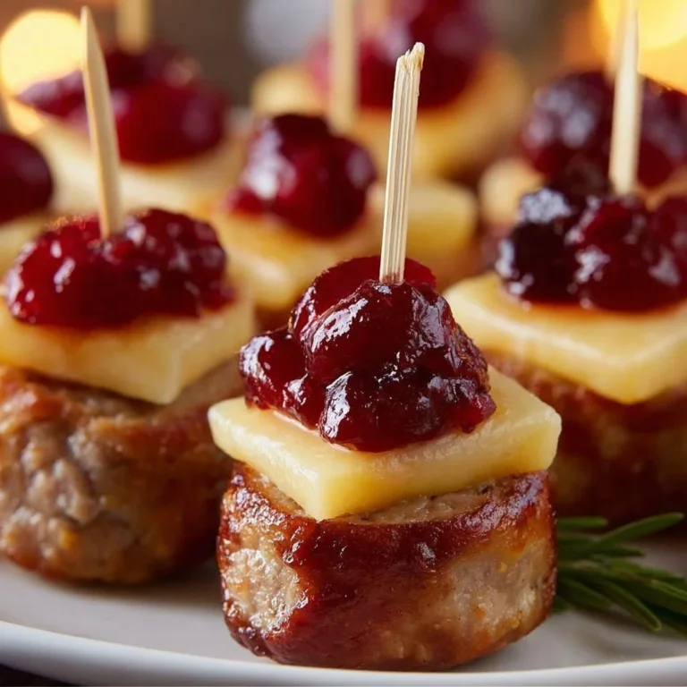 Sheet Pan Smoked Sausage Bites with Cranberries ready to serve