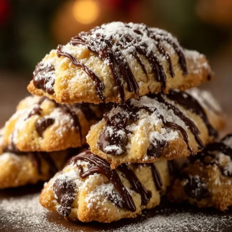 Delicious homemade cannoli cookies filled with creamy ricotta and chocolate chips.