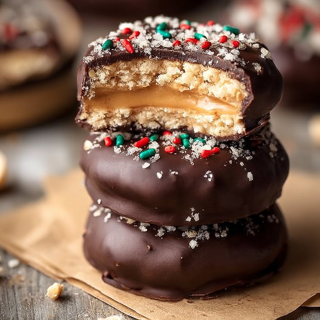 No Bake Chocolate Peanut Butter Stacks