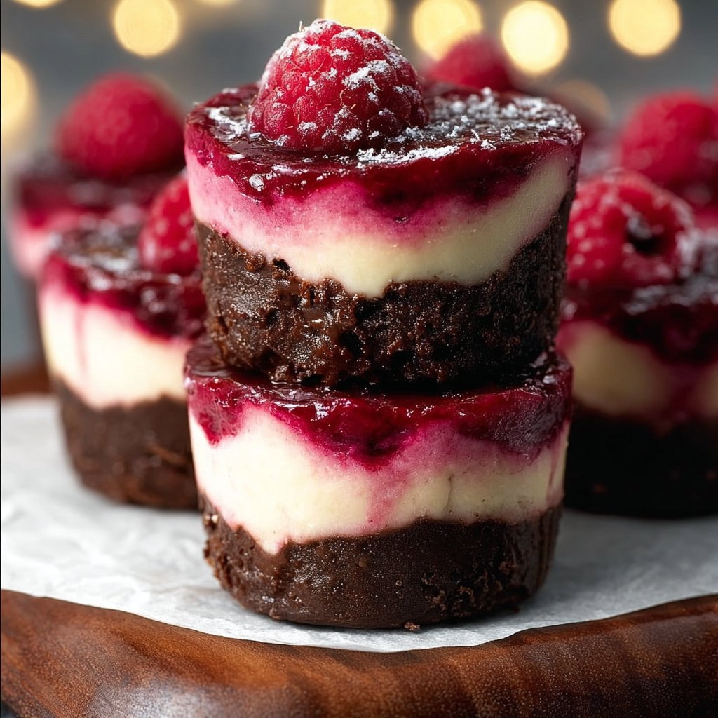 Raspberry Cheesecake Bites with Chocolate Crust