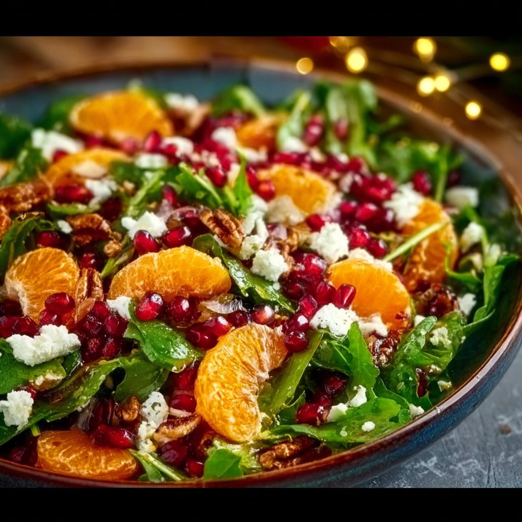 Winter Salad with Mandarins and Pomegranate