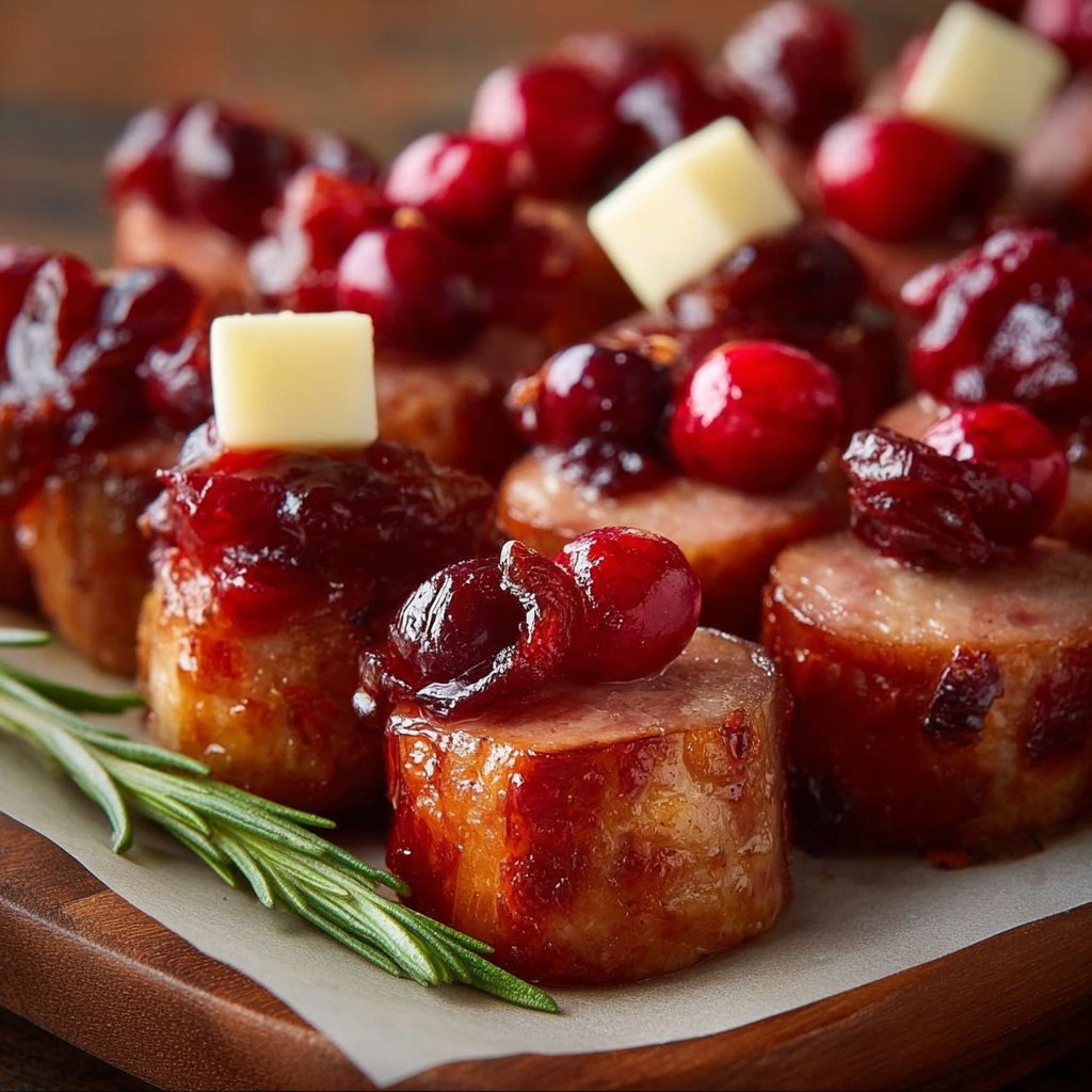Sheet Pan Smoked Sausage Cranberry Bites